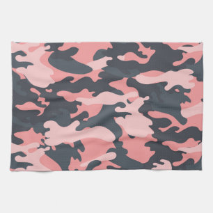 Roze camouflage: Klassiek patroon Theedoek