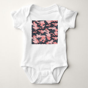 Roze Camouflage: Klassiek Vintage Patroon Romper
