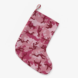 Roze camouflage kleine kerstsok