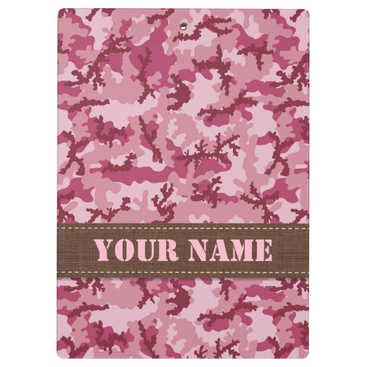 Roze camouflage klembord (Achterkant)