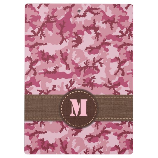 Roze camouflage klembord (Achterkant)