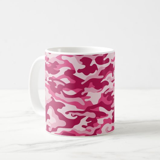 Roze Camouflage Koffiemok (Voorkant links)