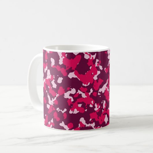 Roze Camouflage Koffiemok (Voorkant links)