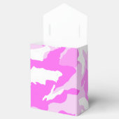 Roze Camouflage Kunstwerkachtergrond Bedankdoosjes (Geopend)