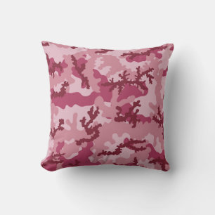 Roze camouflage kussen