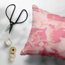 Roze camouflage, leger, leger accent kussen