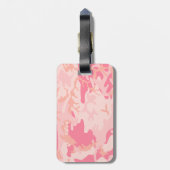 Roze camouflage, leger, leger bagagelabel (Achterkant verticaal)