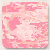 Roze camouflage, leger, leger bier onderzetter (Voorkant)
