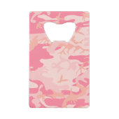 Roze camouflage, leger, leger creditkaart flessenopener (Voorkant)