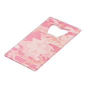 Roze camouflage, leger, leger creditkaart flessenopener (Achterkant Gekanteld)