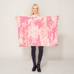 Roze camouflage, leger, leger fleece deken