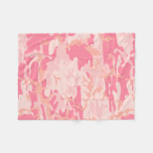 Roze camouflage, leger, leger fleece deken (Voorkant (Horizontaal))