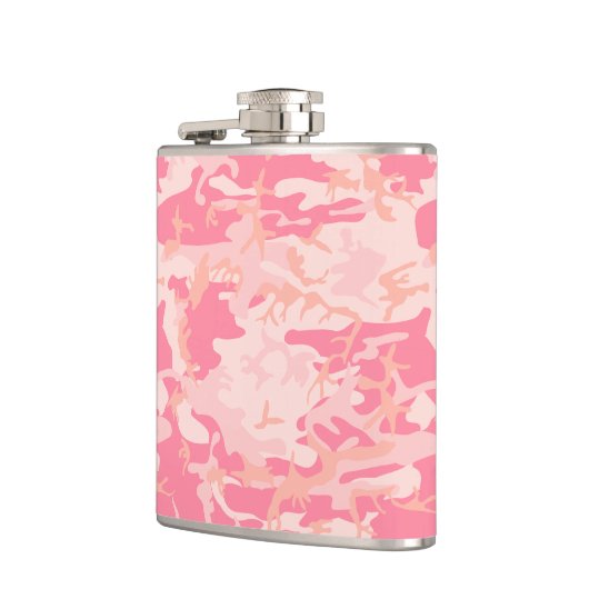 Roze camouflage, leger, leger heupfles (Links)