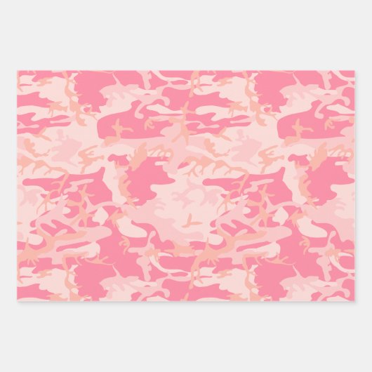 Roze camouflage, leger, leger inpakpapier vel (Voorkant)