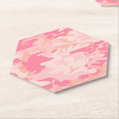 Roze camouflage, leger, leger kartonnen onderzetters (Schuin)