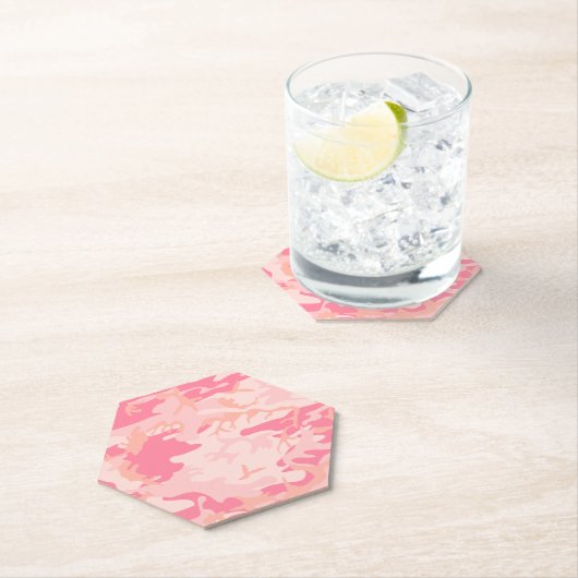 Roze camouflage, leger, leger kartonnen onderzetters (Insitu)