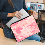 Roze camouflage, leger, leger laptop sleeve<br><div class="desc">Elegant,  stijlvol en verfijnd camouflagepatroon in roze kleur. Modern en trendy cadeau,  perfect voor de militaire minnaar in je leven.</div>