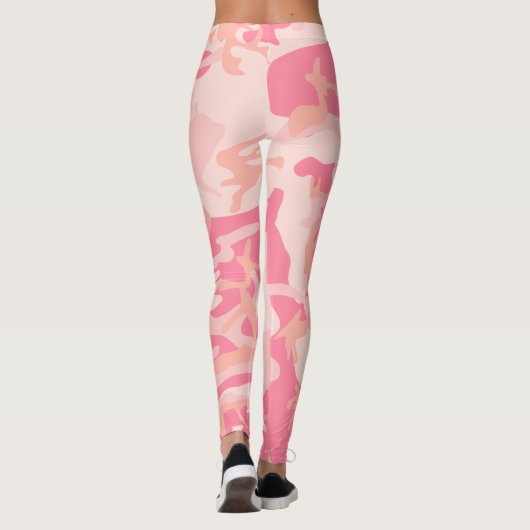 Roze camouflage, leger, leger leggings (Achterkant)
