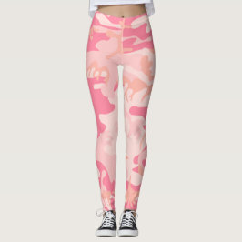 Roze camouflage, leger, leger leggings