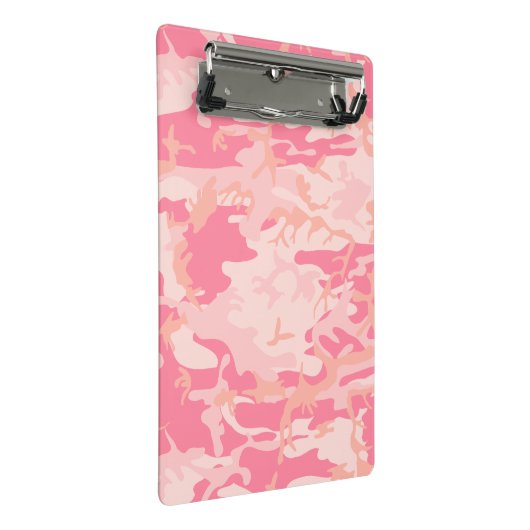 Roze camouflage, leger, leger mini klembord (Schuin)