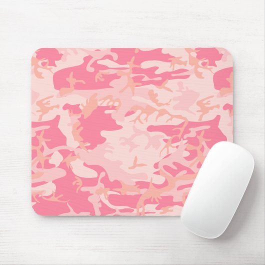 Roze camouflage, leger, leger muismat (Met muis)