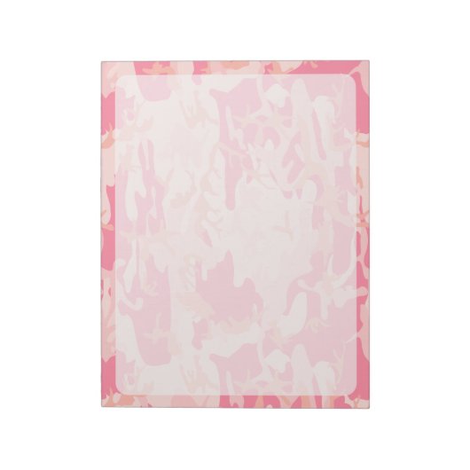 Roze camouflage, leger, leger notitieblok (Linkerzijde)