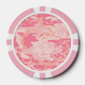 Roze camouflage, leger, leger poker chips (Voorkant)