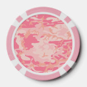 Roze camouflage, leger, leger poker chips (Achterkant)
