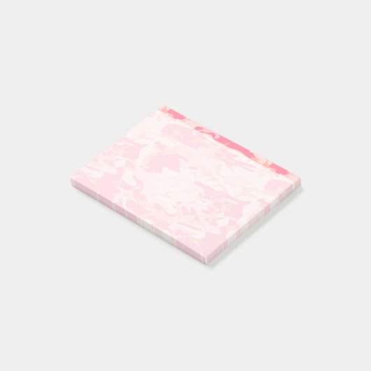Roze camouflage, leger, leger post-it® notes (Schuin)