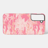 Roze camouflage, leger, leger samsung galaxy hoesje (Achterkant horizontaal)