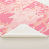Roze camouflage, leger, leger sherpa deken (3/4)