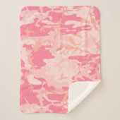 Roze camouflage, leger, leger sherpa deken (Voorkant)