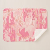 Roze camouflage, leger, leger sherpa deken (Voorkant (horizontaal))