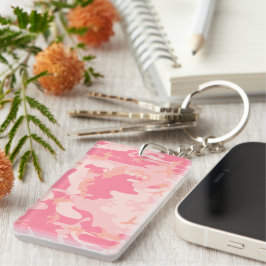 Roze camouflage, leger, leger sleutelhanger