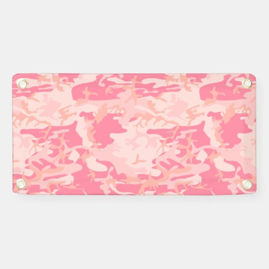 Roze camouflage, leger, leger spandoek (Horizontaal)