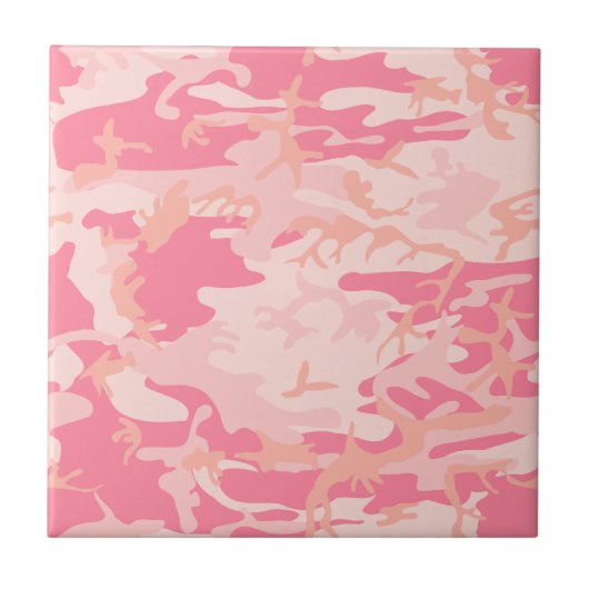 Roze camouflage, leger, leger tegeltje (Voorkant)
