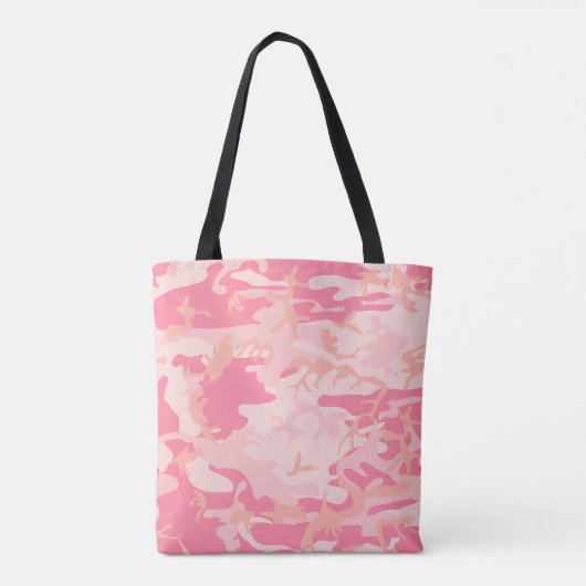 Roze camouflage, leger, leger tote bag (Achterkant)