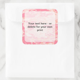 Roze camouflage, leger, leger vierkante sticker