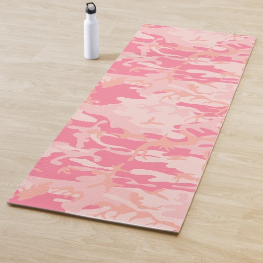 Roze camouflage, leger, leger yogamat (In situ)