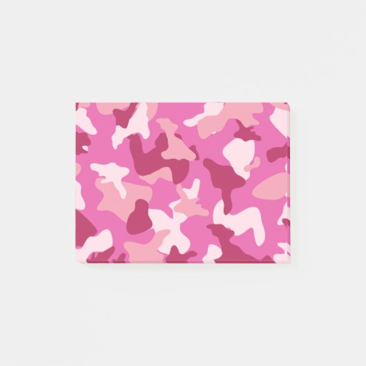 Roze camouflage legerpatroon post-it® notes (Voorkant)