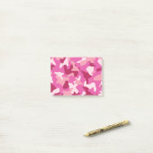 Roze camouflage legerpatroon post-it® notes (Op bureau)