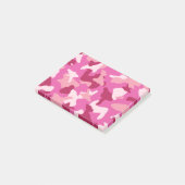 Roze camouflage legerpatroon post-it® notes (Schuin)