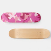 Roze camouflage legerpatroon skateboard (Horizontaal)