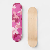 Roze camouflage legerpatroon skateboard (Voorkant)
