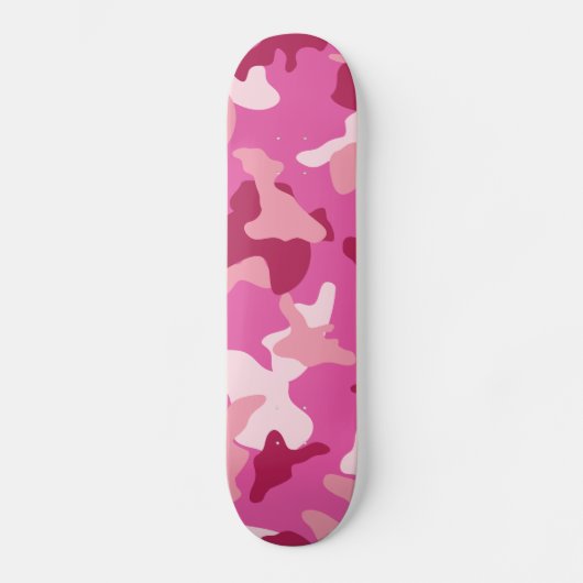 Roze camouflage legerpatroon skateboard (Voorkant)