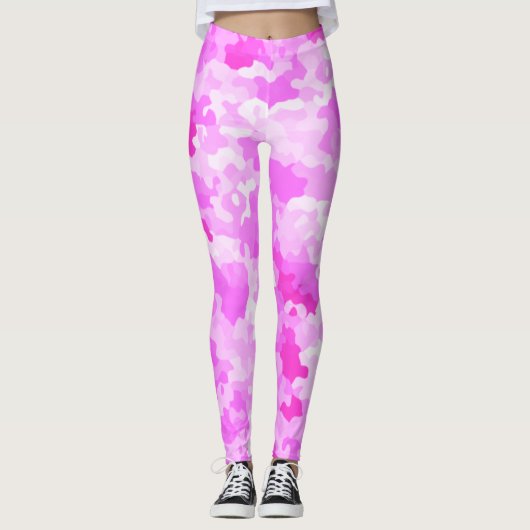 Roze Camouflage Leggings (Voorkant)