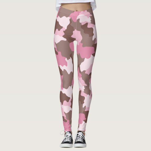 Roze Camouflage Leggings (Voorkant)