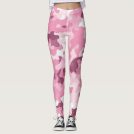 Roze Camouflage-Leggings Leggings
