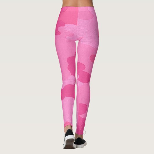 Roze Camouflage-Leggings Leggings (Achterkant)
