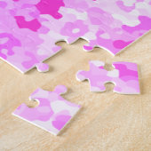 Roze Camouflage Legpuzzel (Zijkant)